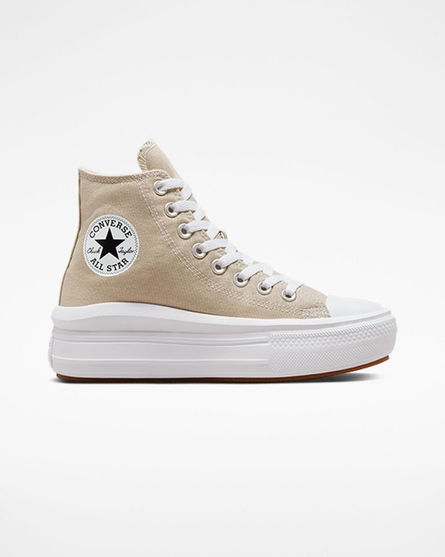 Zapatos Plataforma Converse Chuck Taylor All Star Move Altas Mujer Gris Blancas Gris | PE 8PE47L